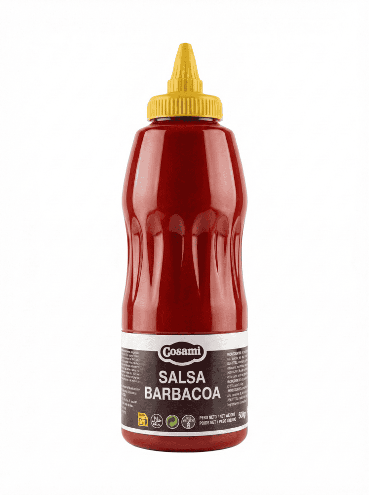 bote salsa bbq formato biberon de 500 ml